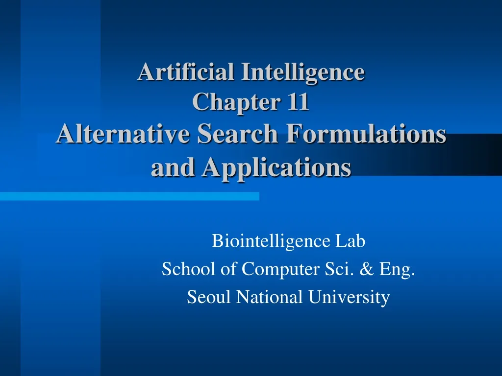 artificial intelligence chapter 11 alternative search formulations and applications