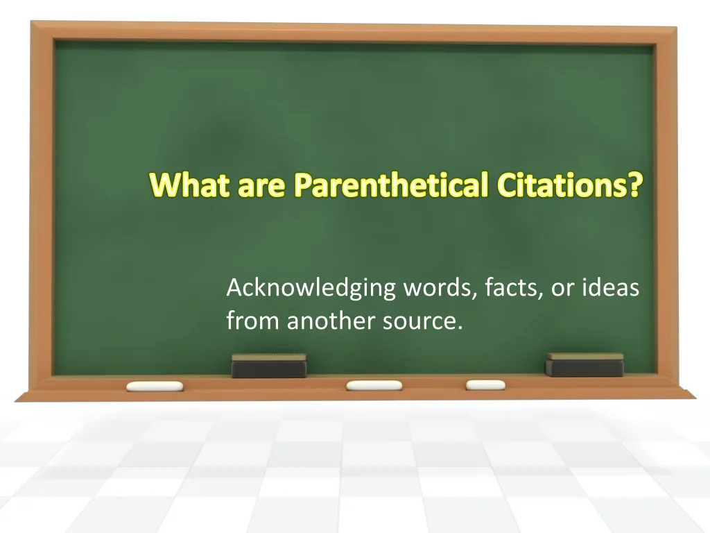 what are parenthetical citations