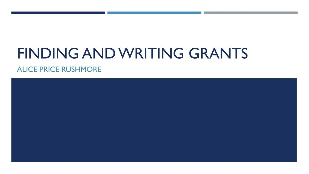 finding and writing grants