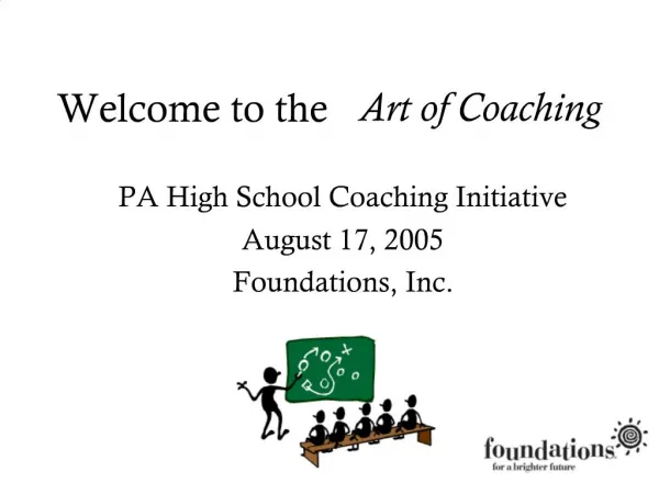 Welcome to the Art of Coaching