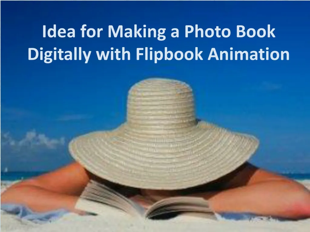 idea for making a photo book digitally with flipbook animation