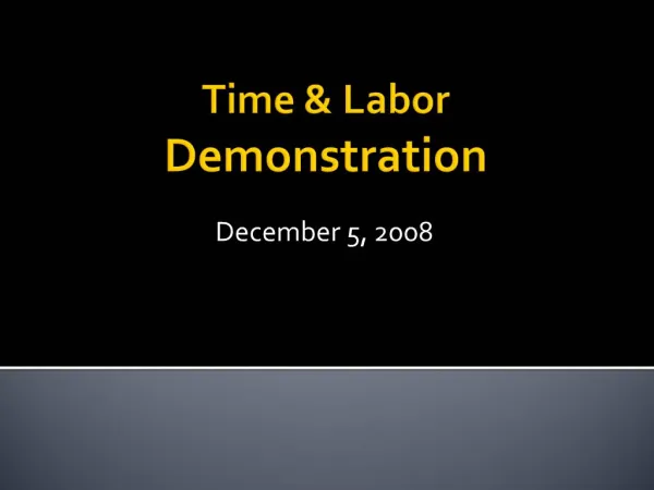 Time Labor Demonstration