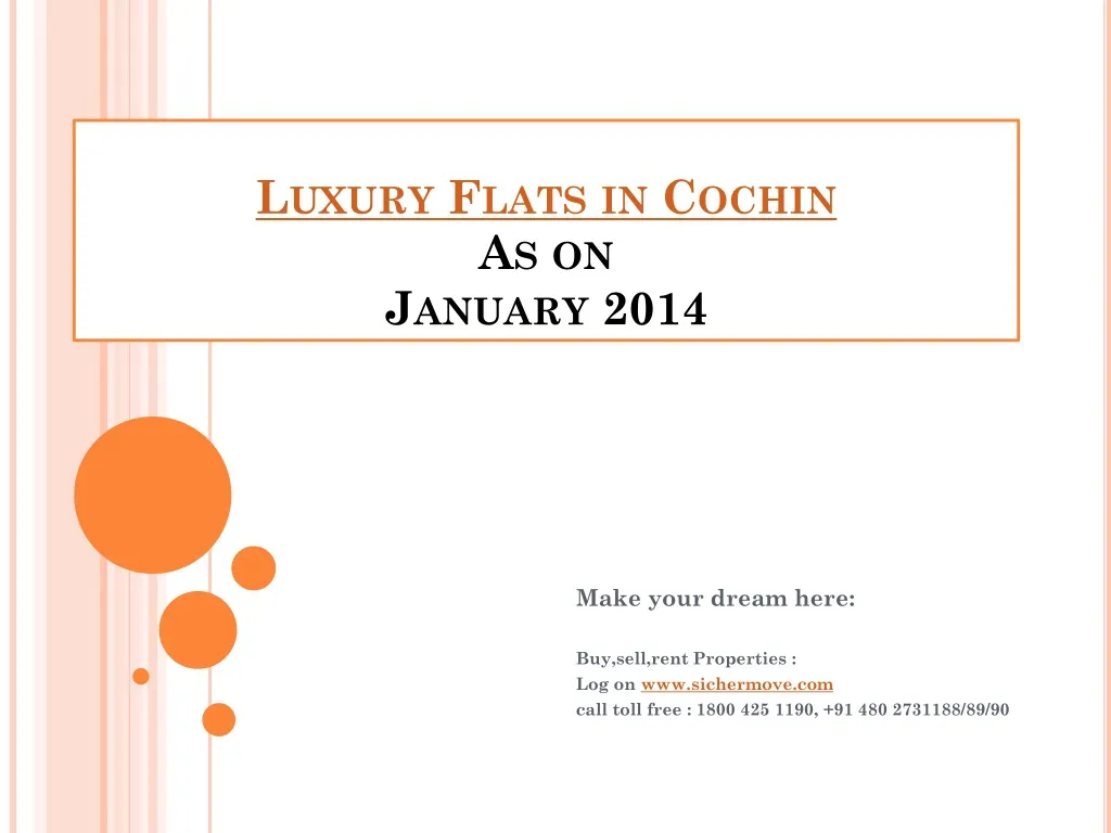 luxury flats in cochin as on january 2014