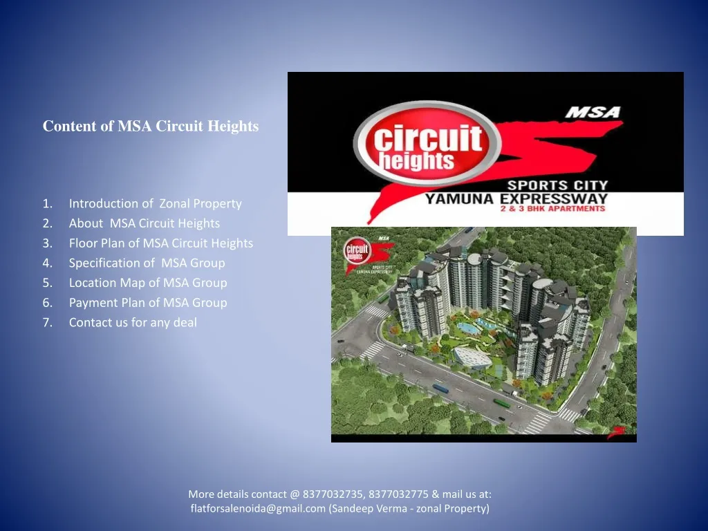 content of msa circuit heights