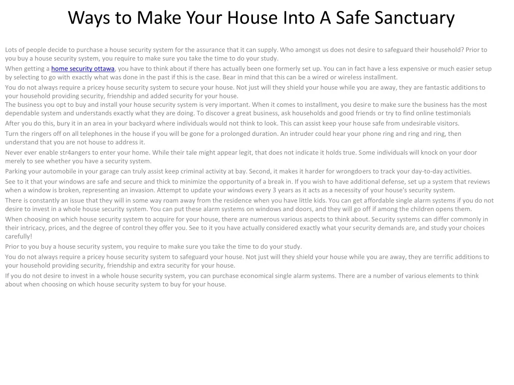 ways to make your house into a safe sanctuary