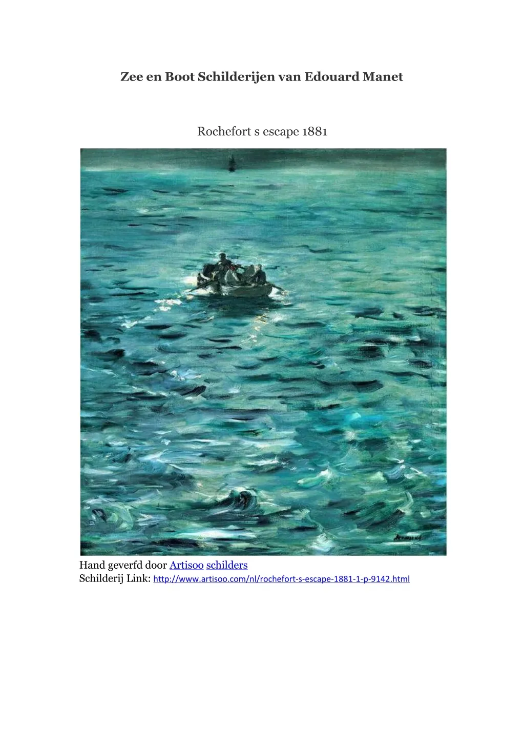 zee en boot schilderijen van edouard manet