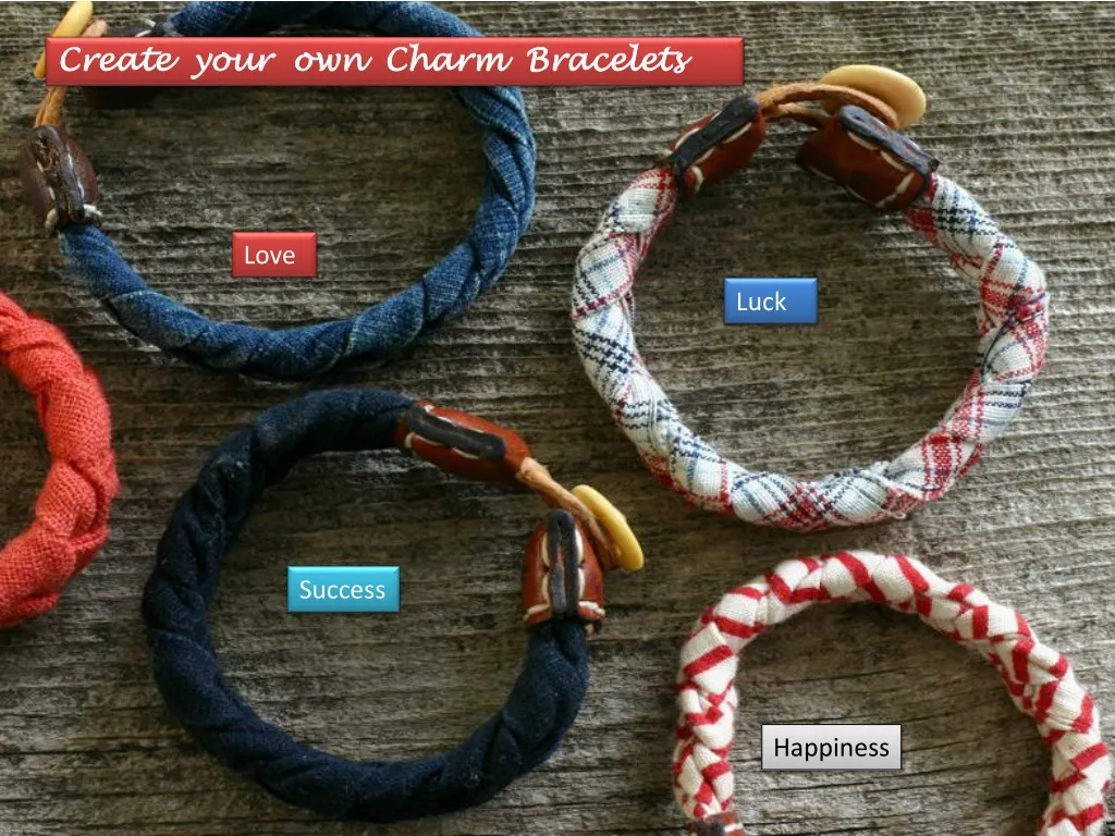 create your own charm bracelets