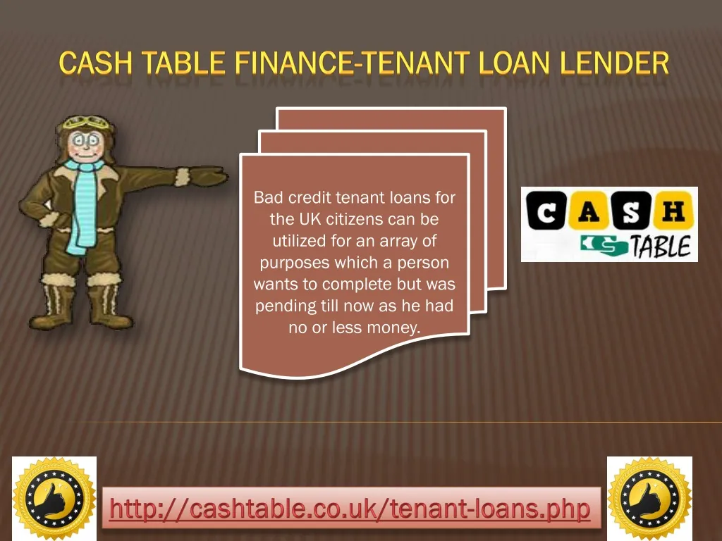 cash table finance tenant loan lender