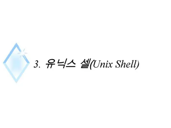 3. Unix Shell