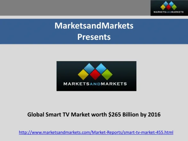 Smart TV Market, Connected/Hybrid TV Market(2011 - 2016)