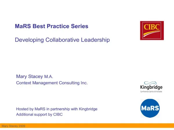 mars best practice series developing collaborative leadership