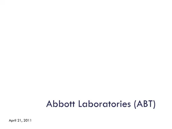 Abbott Laboratories ABT