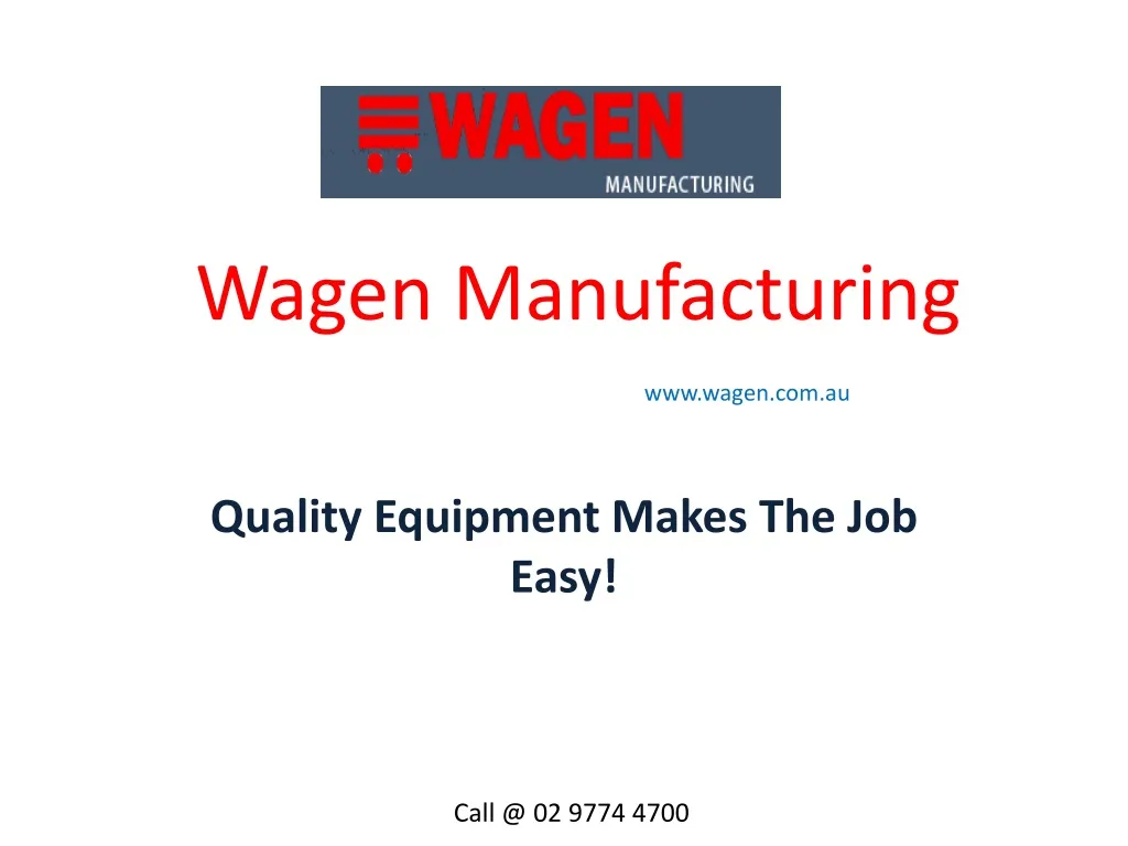 wagen manufacturing www wagen com au
