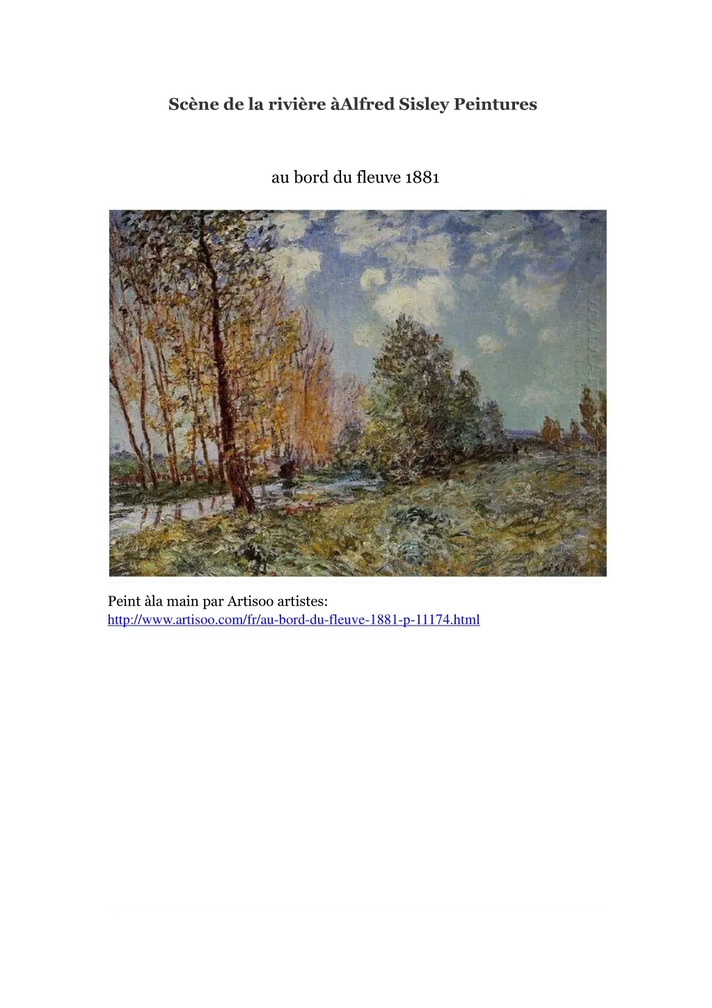 sc ne de la rivi re alfred sisley peintures