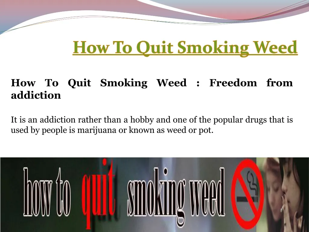 how to quit smoking weed
