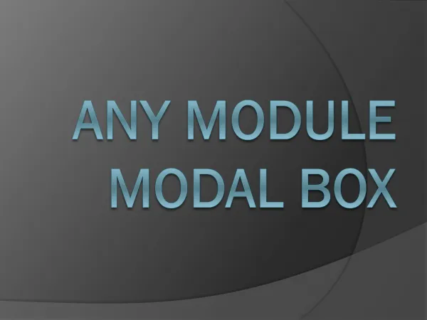 Any Module Modal Box
