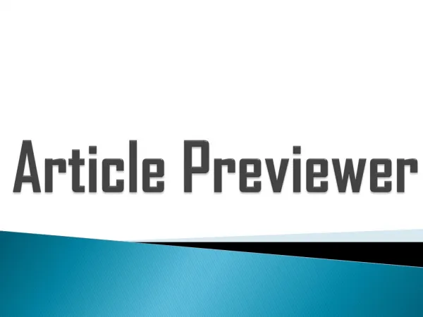 Article Previewer