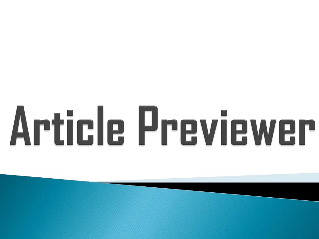 article previewer