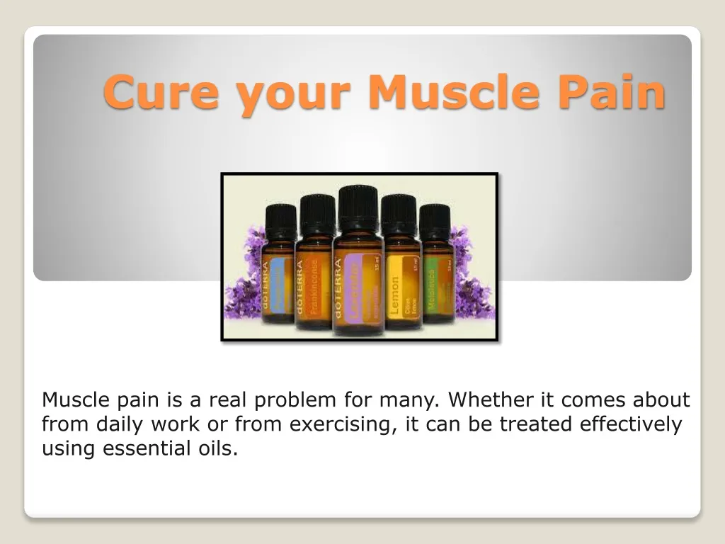 cure your muscle pain