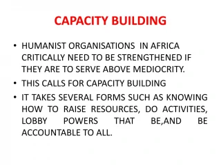 CAPACITY BUILDING - slide 1