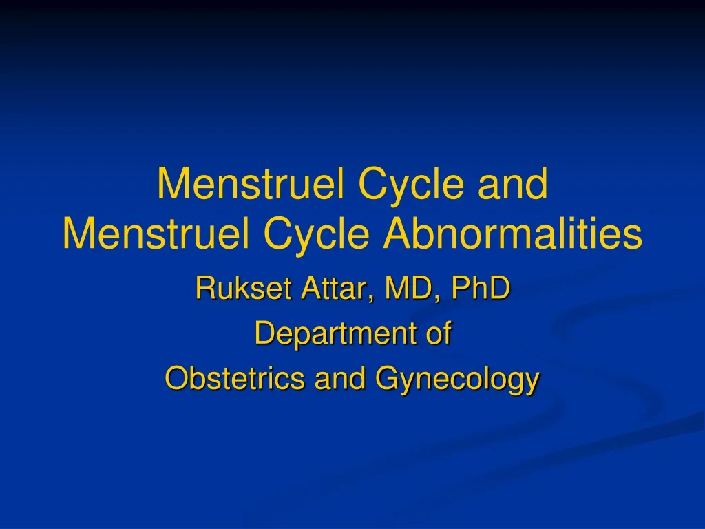 menstr uel cycle and menstr uel cycle abnormalities