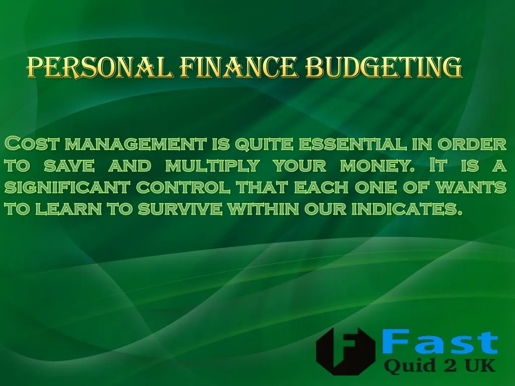 personal finance budgeting
