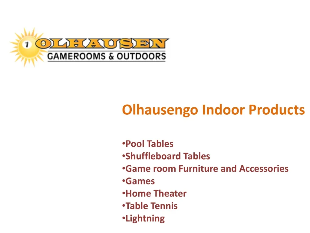 olhausengo indoor products pool tables