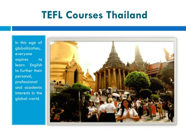TEFL Courses Thailand
