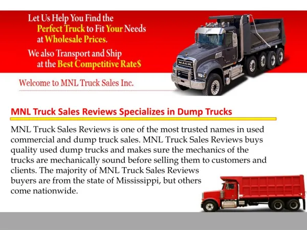 MNL Truck Sales Reviews