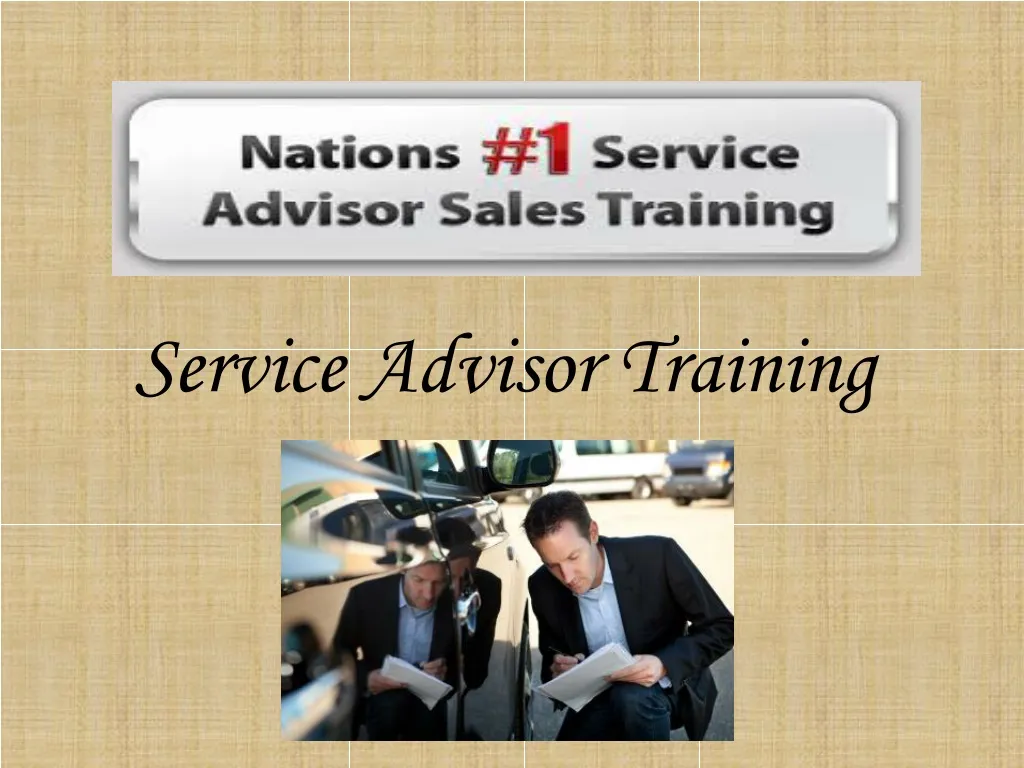 service advisor training