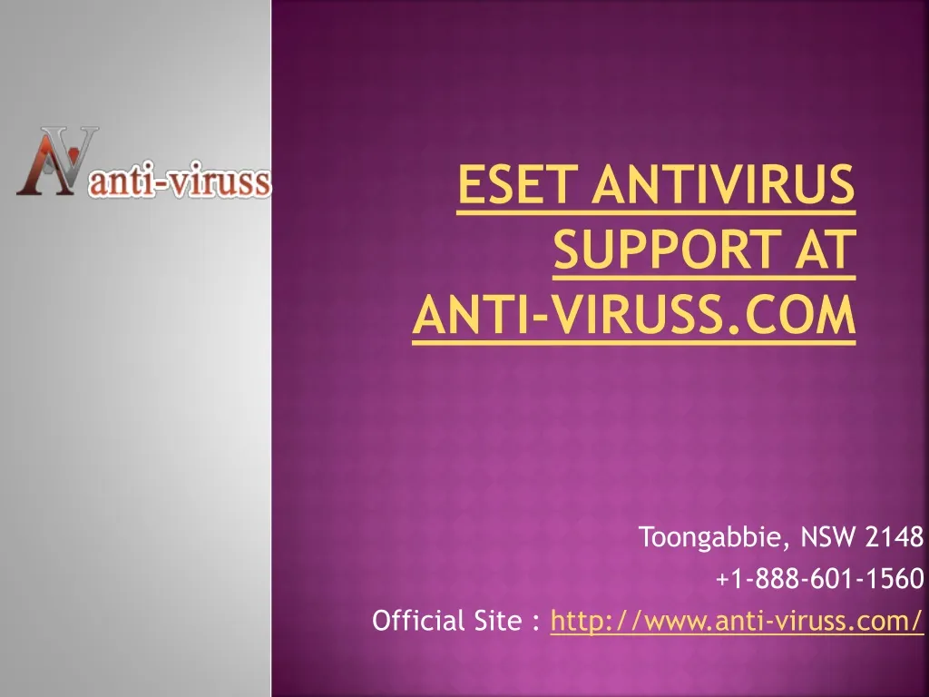 eset antivirus support at anti viruss com