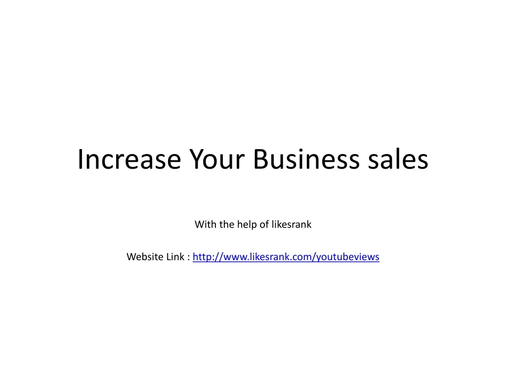 increase your business sales