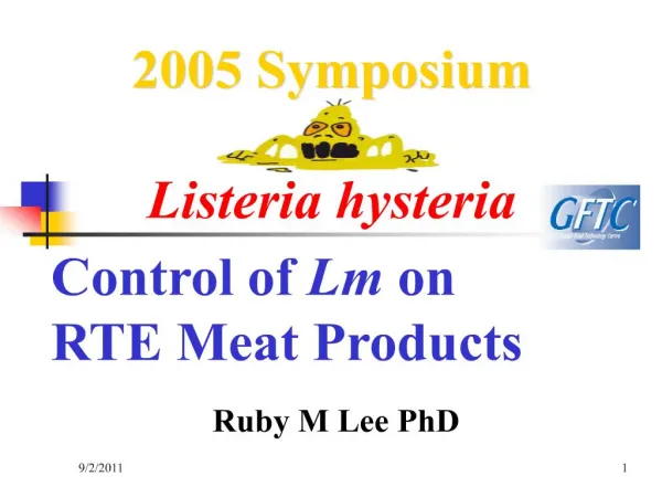 2005 symposium listeria hysteria
