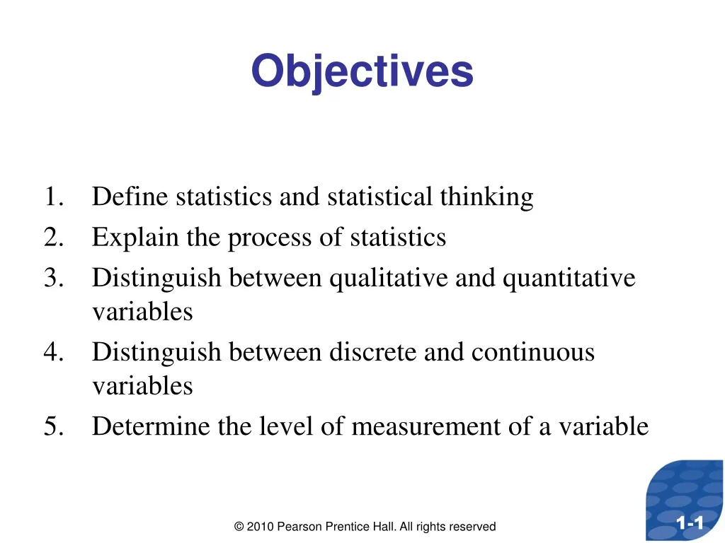 objectives
