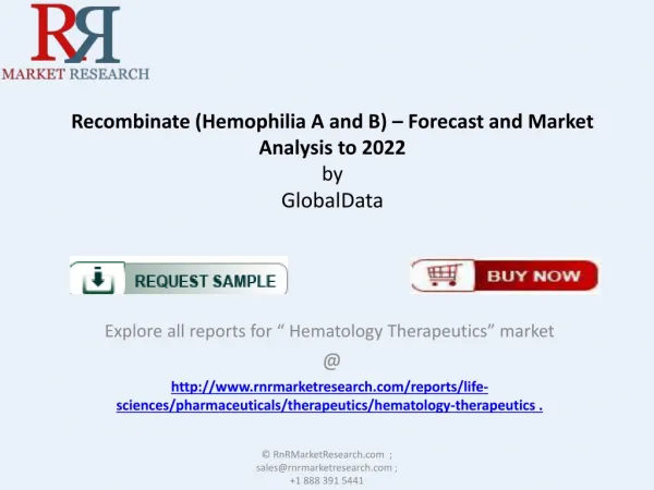 Sales Forecast for Recombinate Market [Hemophilia A and B]