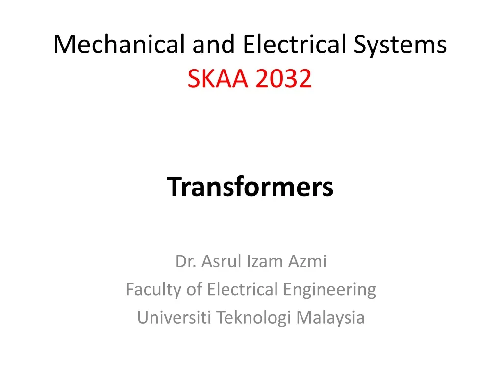 dr asrul izam azmi faculty of electrical engineering universiti teknologi malaysia