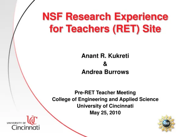 NSF Research Experience for Teachers (RET) Site