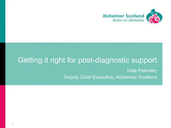 Getting it right for post-diagnostic support