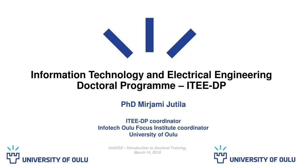 information technology and electrical engineering doctoral programme itee dp