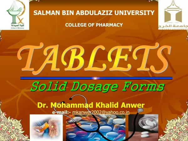 Solid Dosage Forms