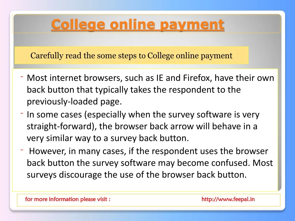 college online payment