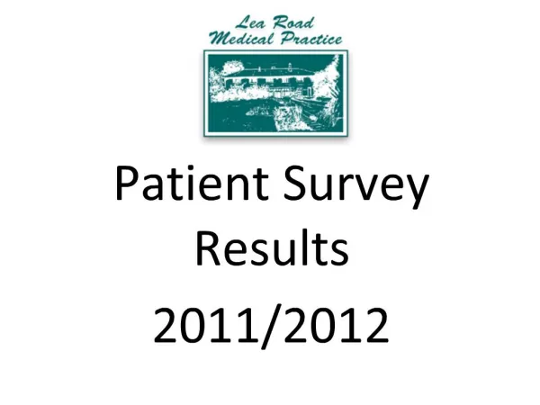 Patient Survey Results 2011