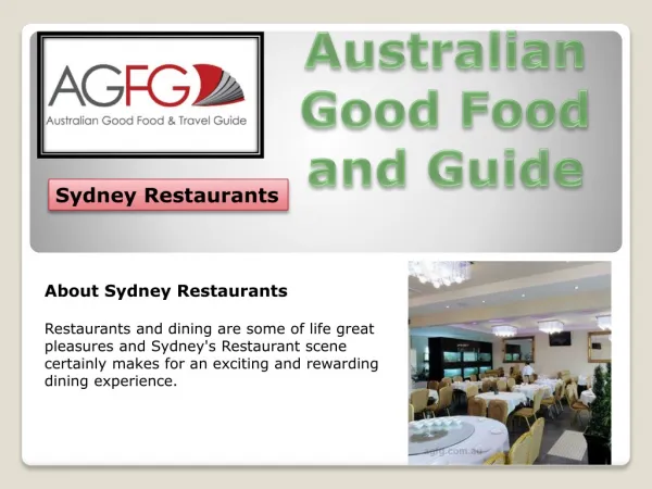 Choose Best Sydney Restaurants In Australia