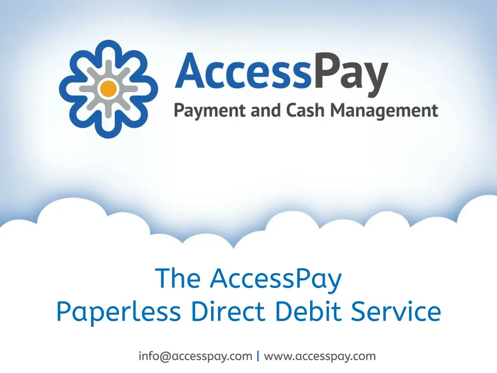 the accesspay paperless direct debit service