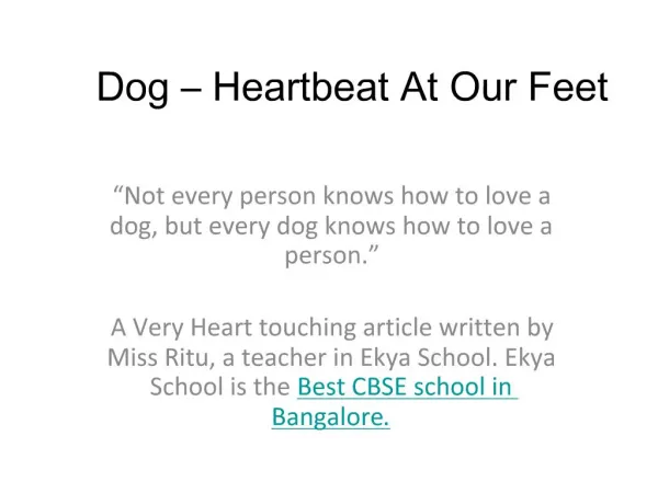 Dog - Heartbeat At Our Feet