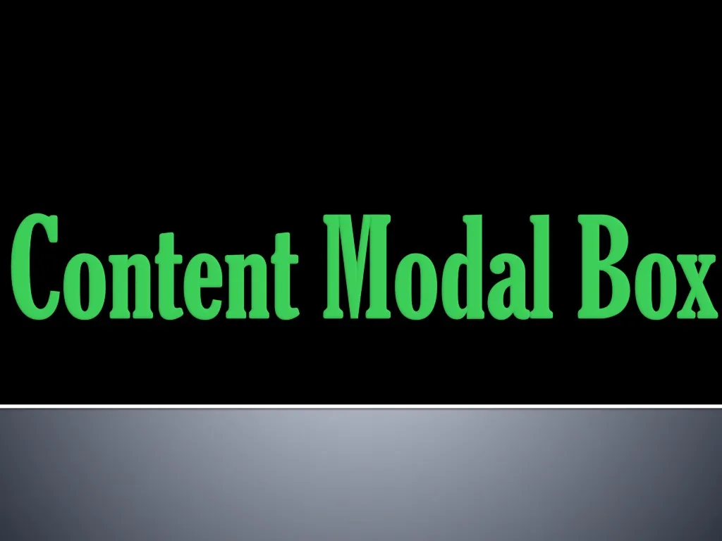 content modal box