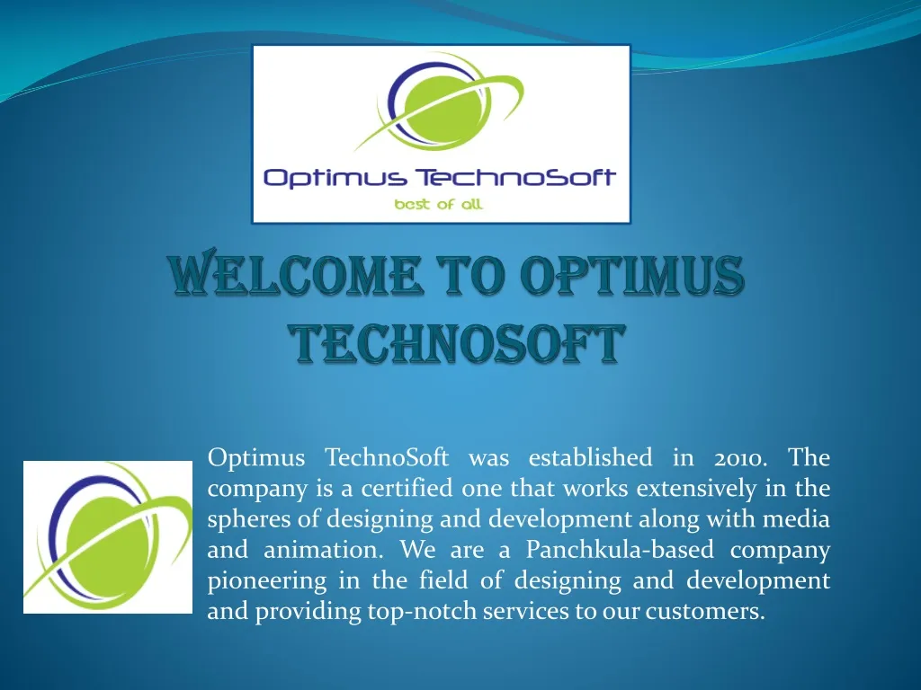 welcome to optimus technosoft