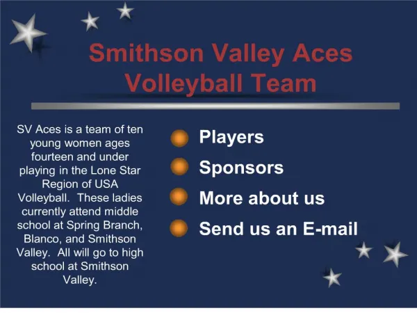 smithson valley aces volleyball team
