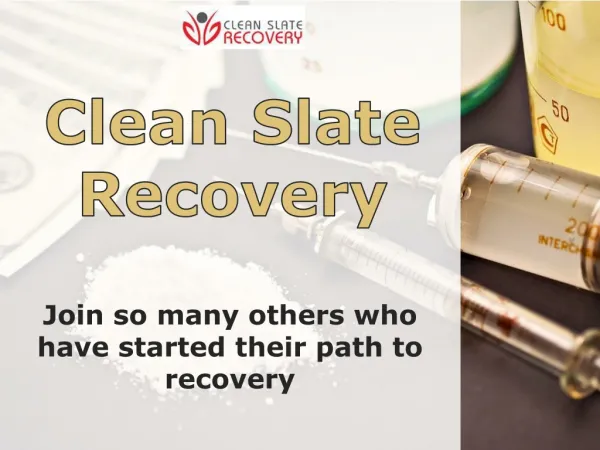 Addiction Counseling-Clean Slate Recovery