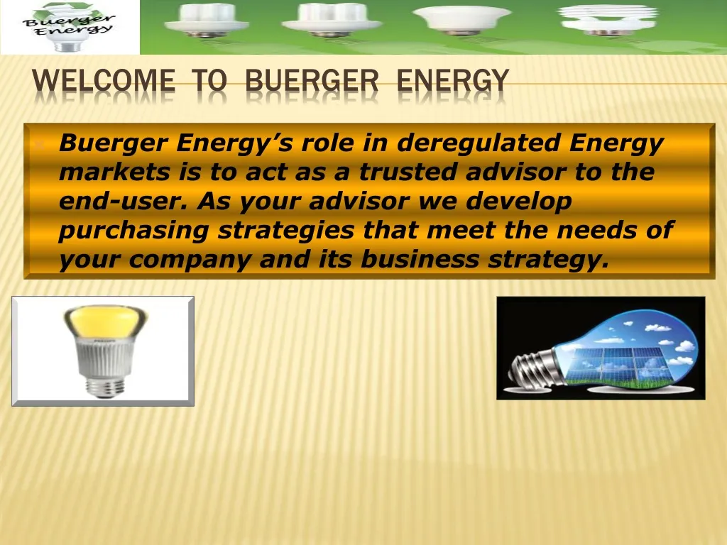 welcome to buerger energy